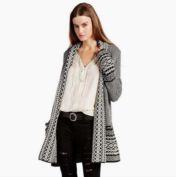Lucky Brand Border Cardigan Size Medium - Picture 1 of 10